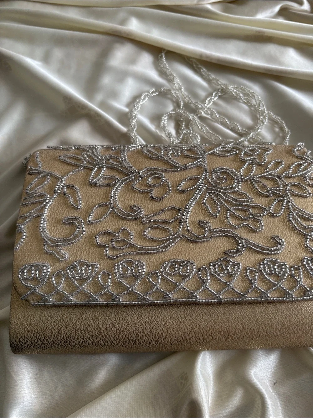 Le Regate Gols Beaded Shoulder or Clutch Purse